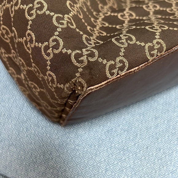 Authentic Gucci Large Canvas Bucket Tote Bag - Picture 12 of 16